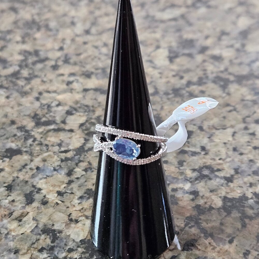 Bomb Party RBP8240 "It's Simply a Moment" Blue Chalcedony Sz 6